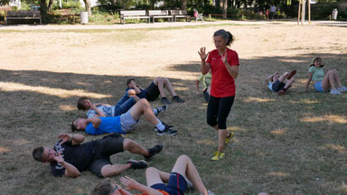 Kleine Selbstverteidigungsstunde am 12. August 2022 beim Fellbacher Waldheim